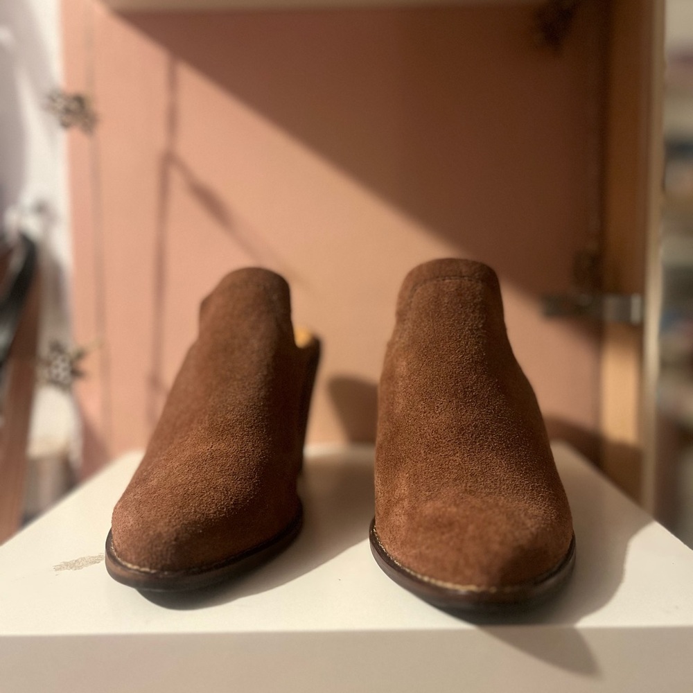 Lucky Brand Brown Suede Mules